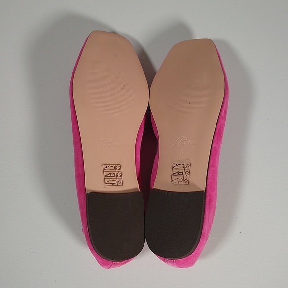 NWT J. Crew Anya Suede Soft Scrunch Ballet Flat Sweet Fuchsia - Picture 4 of 4